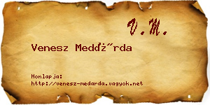 Venesz Medárda névjegykártya